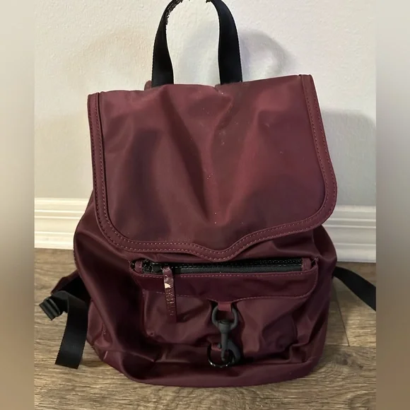 Rebecca Minkoff Burgundy Backpack Rebecca Minkoff Mansfield Burgundy Leather Brit Brass  main image 3